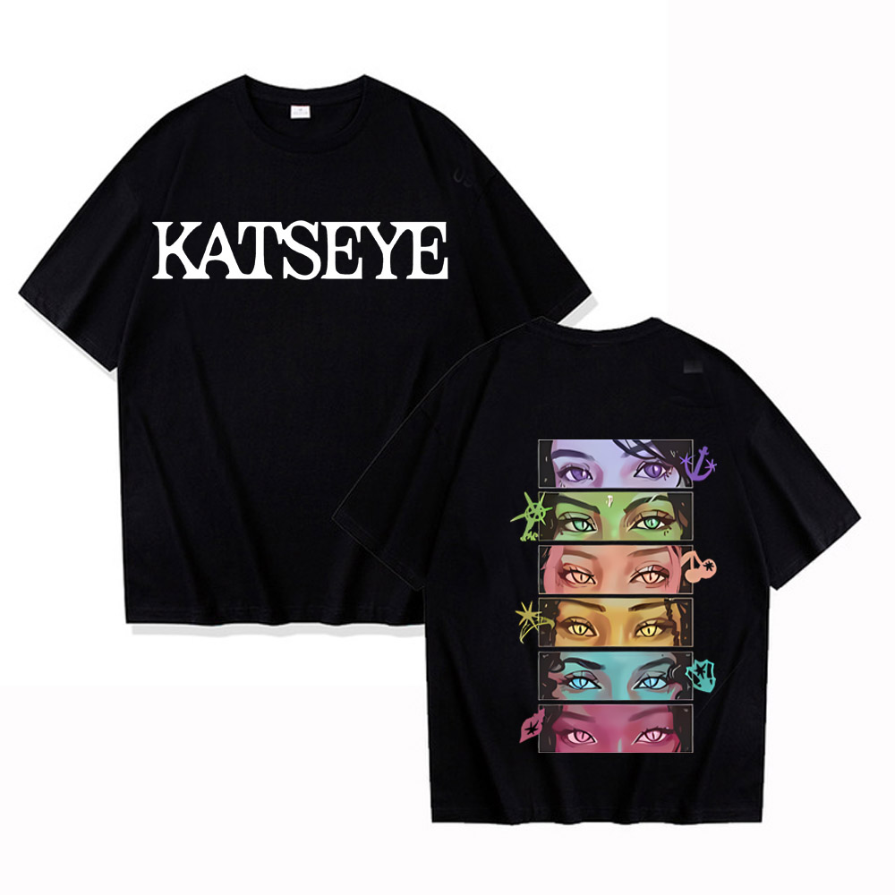 Vintage Fashion Collage - Kpop Katseye Eyes Collage T-shirt Męska
