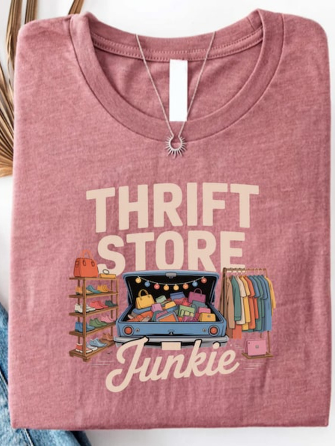 Thrift Vintage Fashion Usa - Koszulka z nadrukiem w stylu vintage