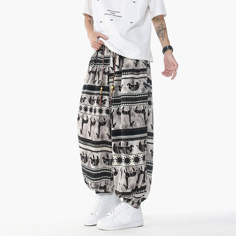 Retro Track Pant - Spodnie męskie w stylu etnicznym z