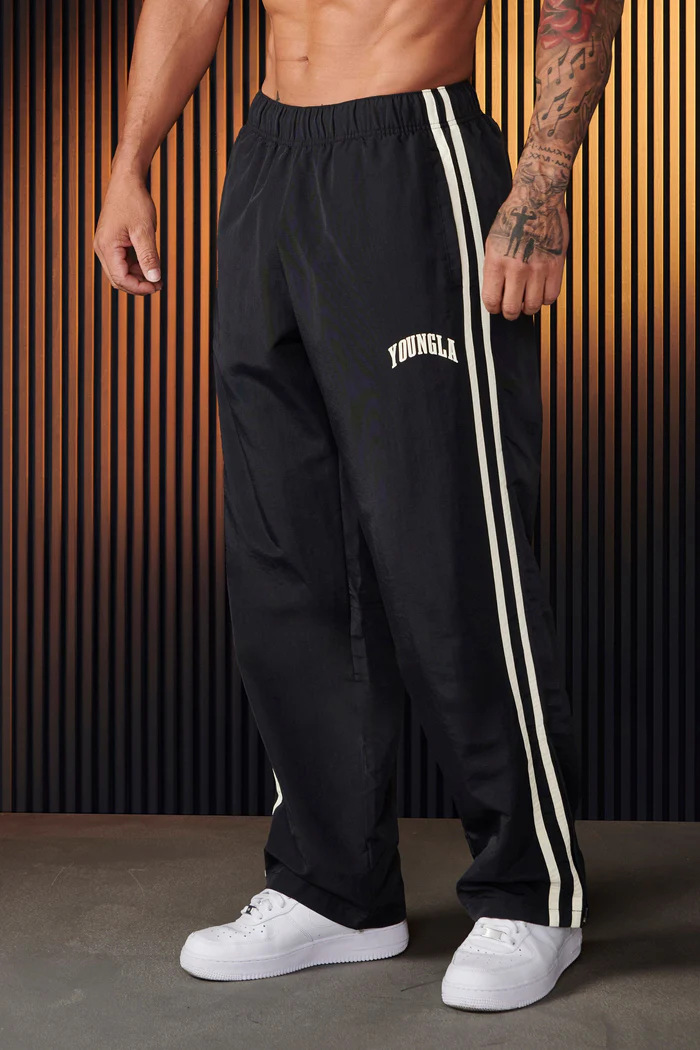 Retro Track Pant - Męskie spodnie dresowe z szerokimi nogawkami,