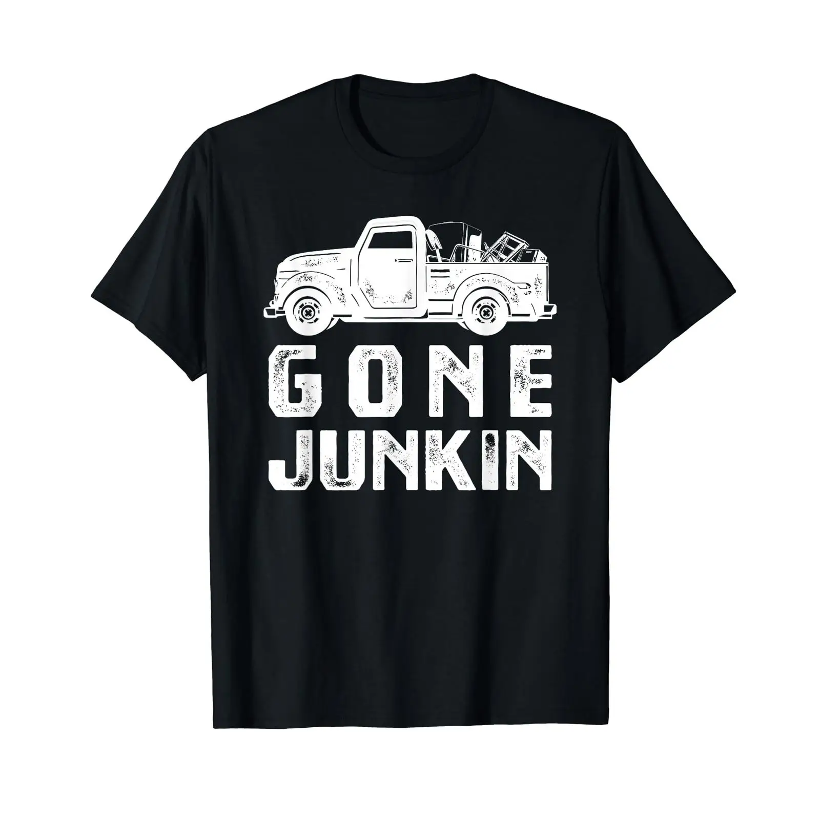 Thrift Vintage Fashion Usa - Zabawna koszulka Junker Gone Junkin w
