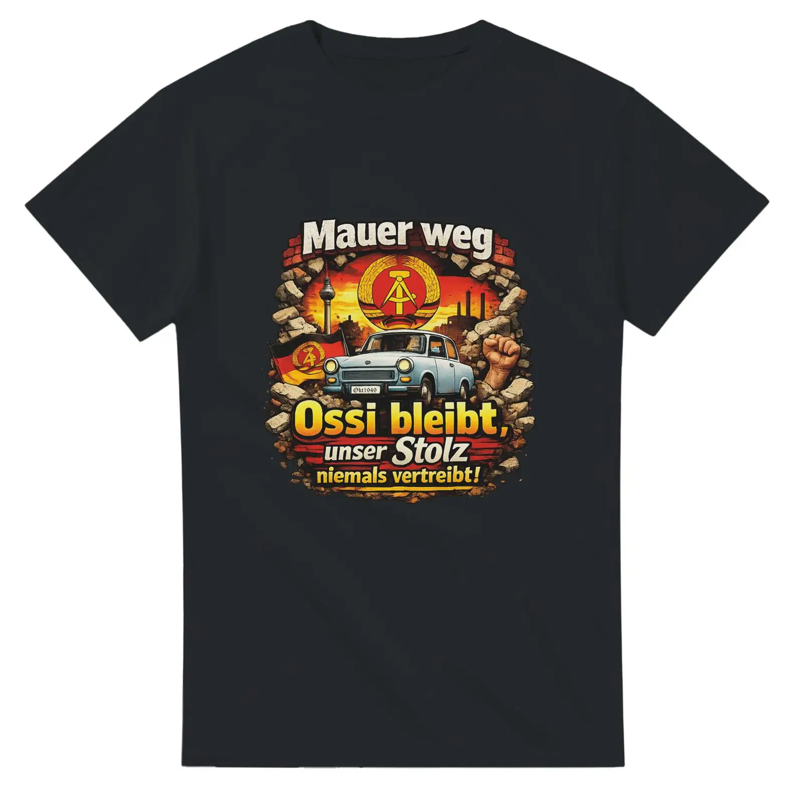 Vintage Fashion Berlin - Koszulka Mauer Weg Ossi Zachodnioniemiecka NRD