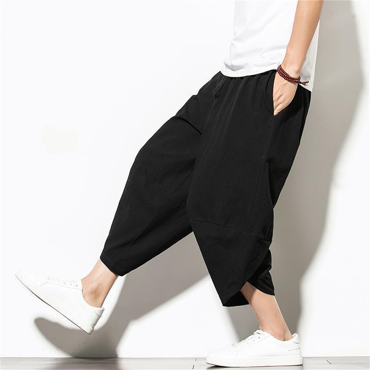 Retro Track Pant - Męskie spodnie haremki baggy 4XL, letni