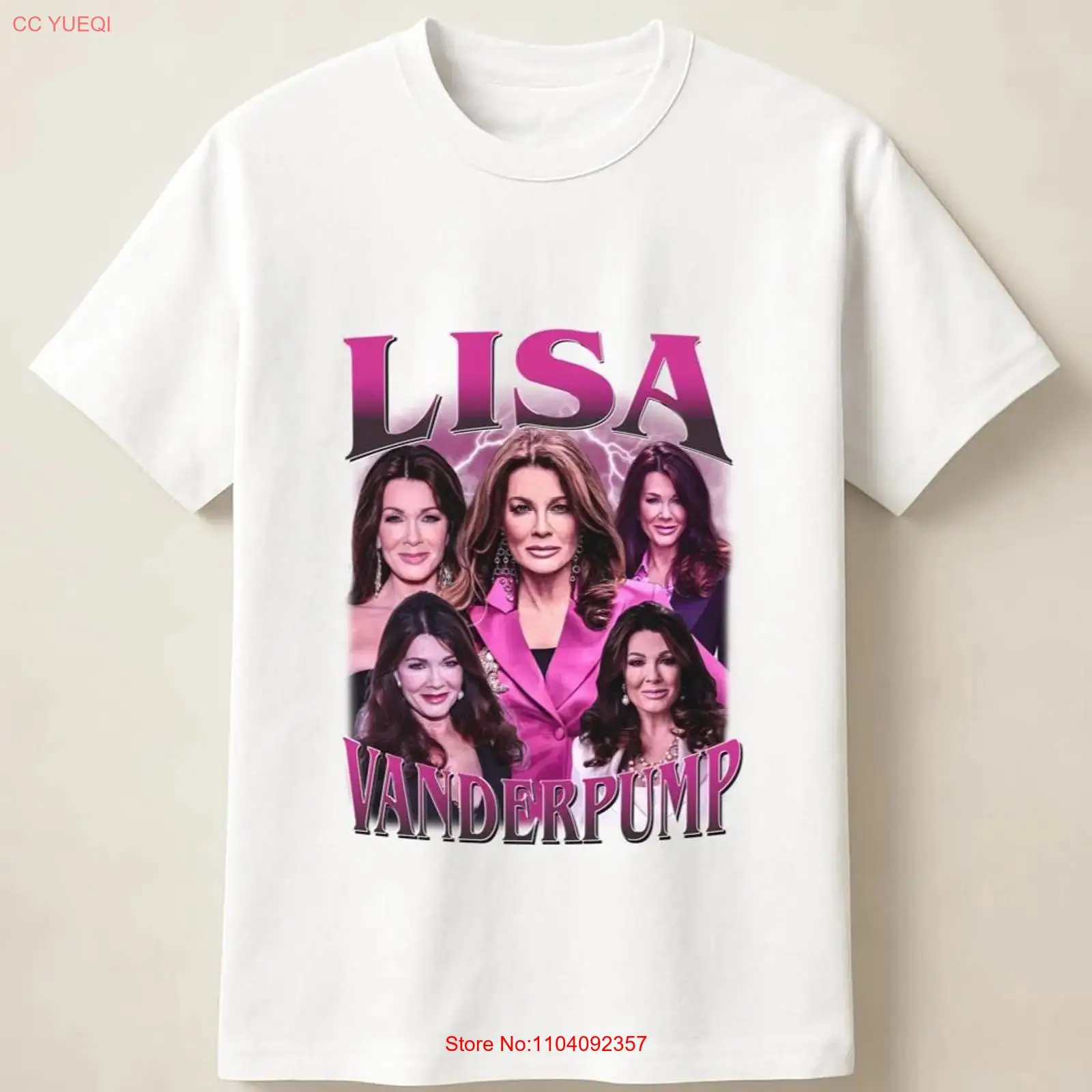 Vintage Fashion Collage - Koszulka Lisa Vanderpump z kolażem gwiazd