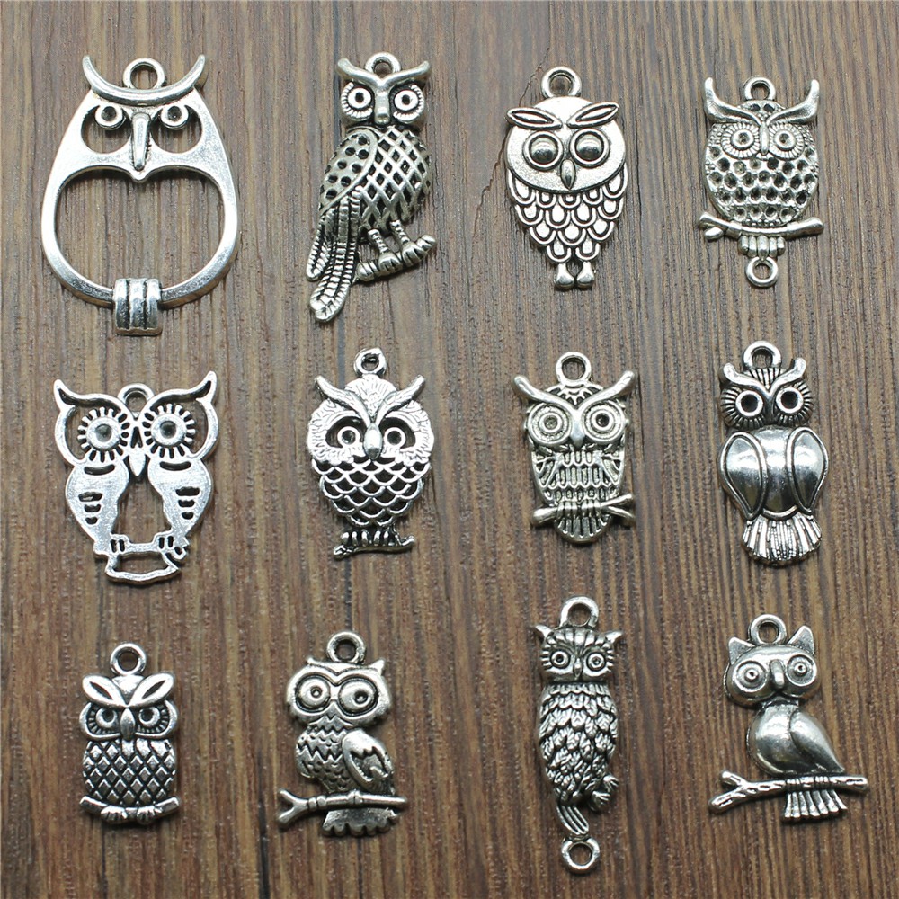10 sztuk Charms sowa antyczne  – Vintage Fashion Theme recenzja i cena