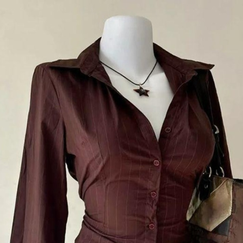 Damska koszula w stylu retro,  – Vintage Fashion Korea recenzja i cena