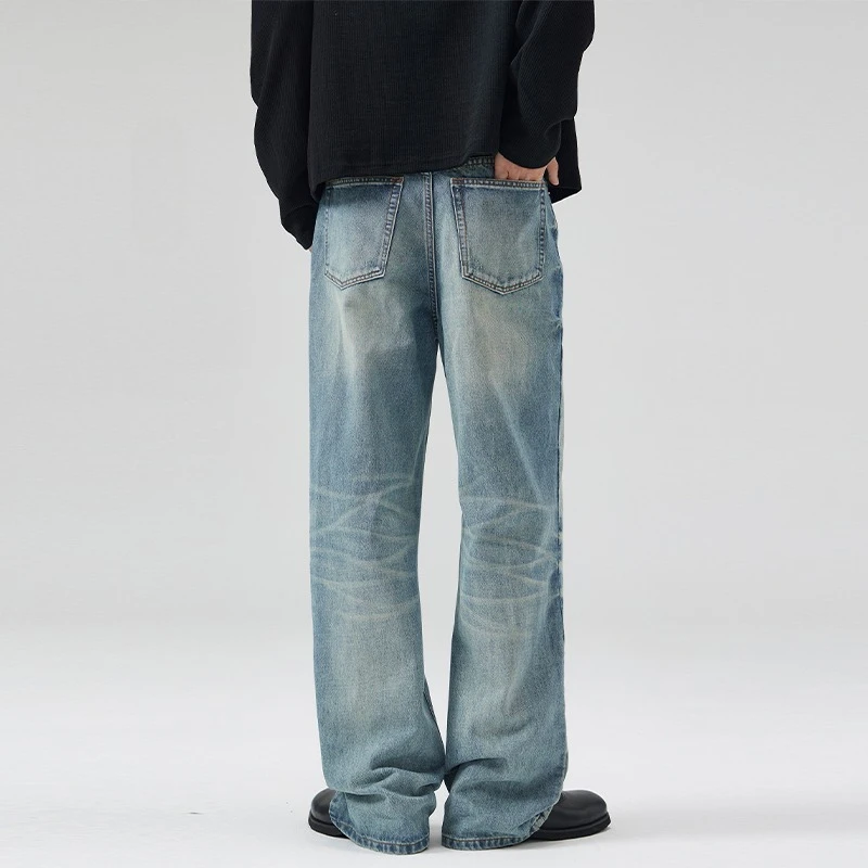 Męskie jesienne jeansy vintage – Vintage Fashion Korea recenzja i cena