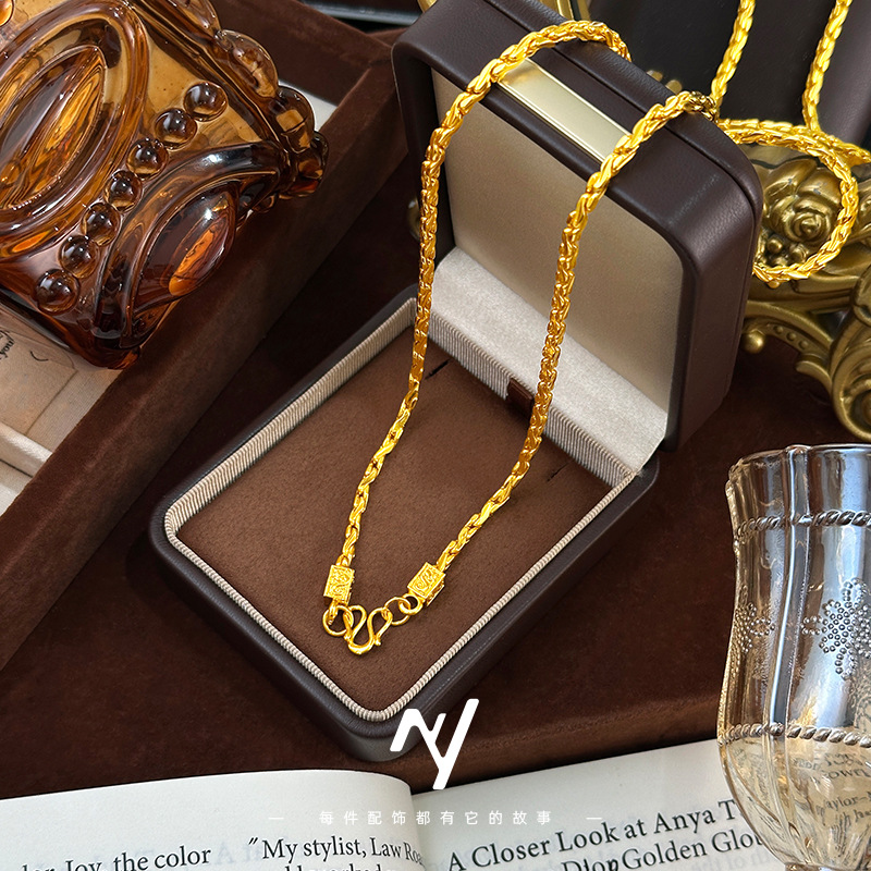 Złoty naszyjnik damski 9999 24 – Vintage Fashion Store recenzja i cena