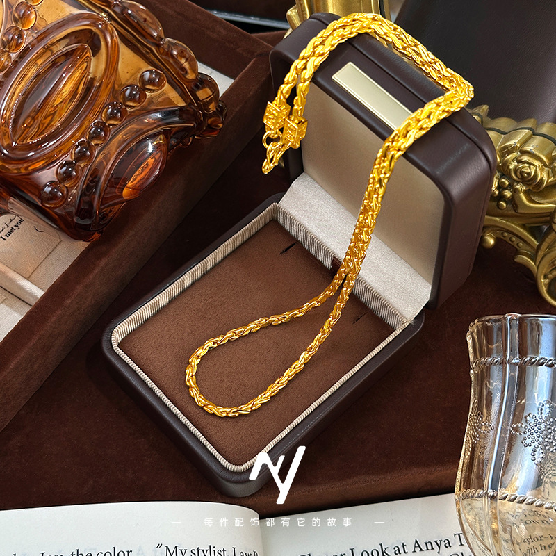 Złoty naszyjnik damski 9999 24 – Vintage Fashion Store recenzja i cena