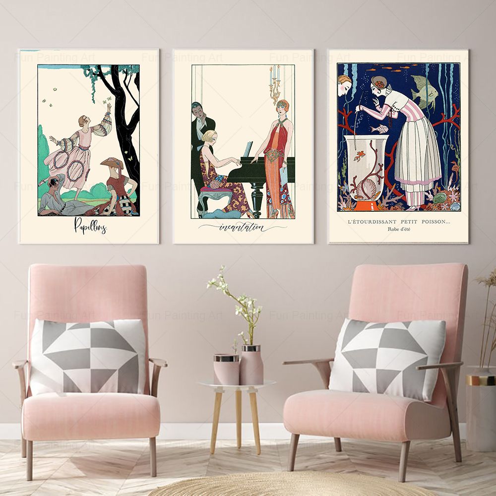 Vintage Print 1920s French Fas – Vintage Fashion Magazine Covers recenzja i cena