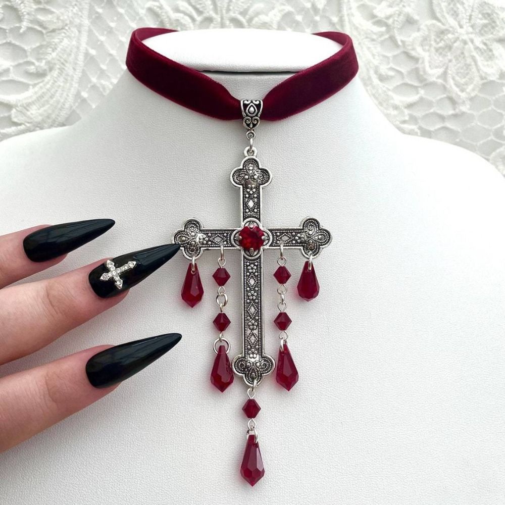 Retro Naszyjnik Choker z Dużym – Vintage Fashion Looks recenzja i cena
