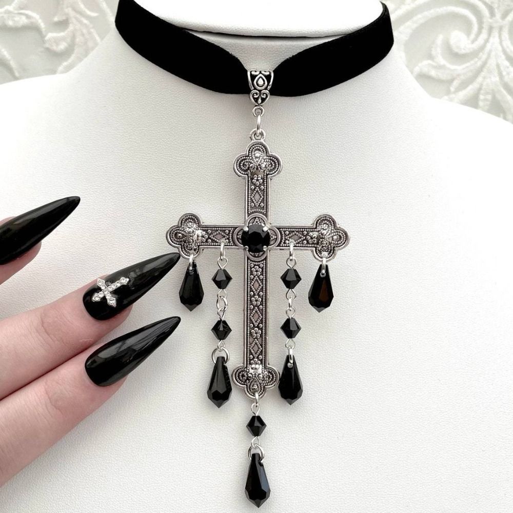 Retro Naszyjnik Choker z Dużym – Vintage Fashion Looks recenzja i cena